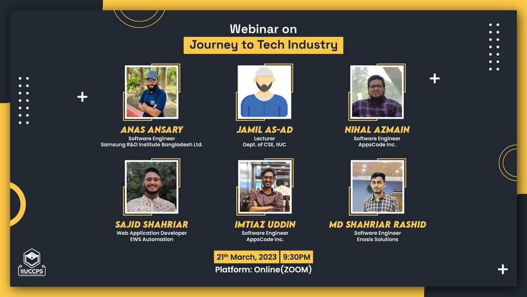 Journey to Tech Industry Webinar